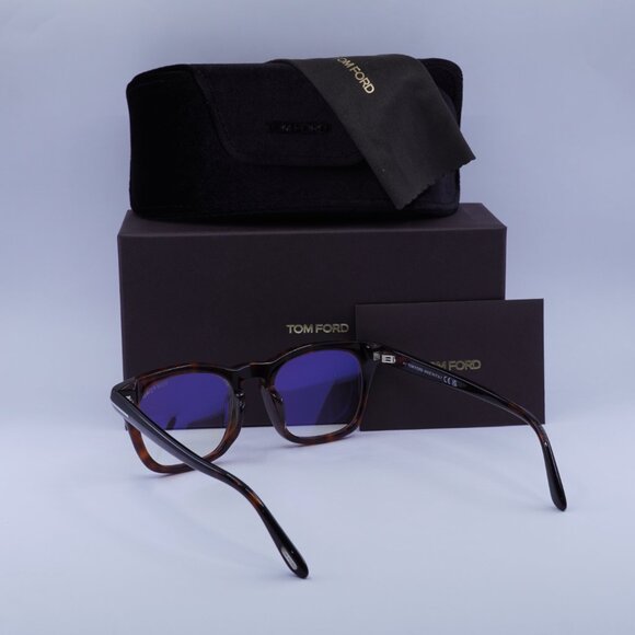 Tom Ford FT5870-F-B 054 Square Eyeglasses - Red Havana 52mm - Picture 3 of 9